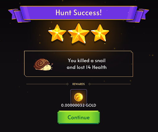 Hunt Success Screen